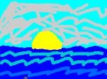 oceanu cu soarele cand apune :) :3