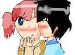 anime girl and boy kiss
