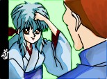 Yukina si capu lui Kuwabara:))....nui prea grozav desenu....pt: Roro-chan(pe care is supy:P)