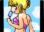 anime beach summer girl merg la piscina paa!