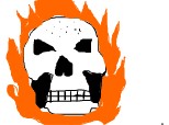Flame skull