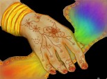 mana unei indience pictata cu henna