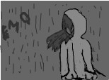 emo in the rain