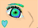 green and blue eye