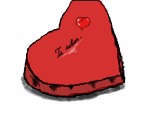 cutie in forma de inima cu ciocolata