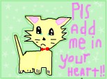 cat says: Pls add me in your heart...