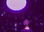 anime purple moon