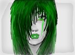 green emo girl