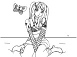 Hinata...looking at the butterflt...  :D