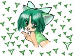 green girl anime