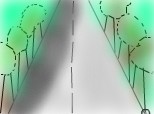 Strada cu copaci