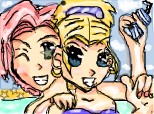 Sakura&Ino teenage girl on beach0.0