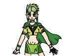 Green Anime Warrior