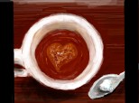 A love coffe..zahar sugar in heart forma inima si cafea