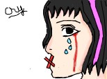 emo girl cry