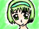 anime green girl , just green,pentru cimmaron