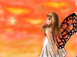 Anime buterfly girl