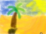 plaja cu un palmier