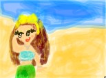 fata pe plaja