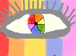 Ochi  in culorile curcubeului