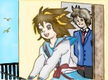 anime school girl and boy