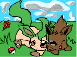 eevee and leafeon