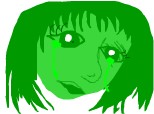 girl cry green