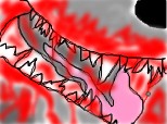 gura unui lup plina de sange