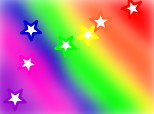 Rainbow with White Stars