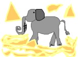 elephant in desert
