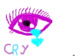 cry eye pink and blue