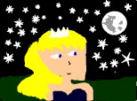 a princess who is looking at some stars....
